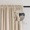 MIULEE Olive Green Velvet Curtains Thermal Insulated Blackout Curtain Drapes for Bedroom Living Room Darkening 84 Inches Long Curtains Panels Rod Pocket Set of 2(Beige)