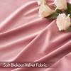 MIULEE Olive Green Velvet Curtains Thermal Insulated Blackout Curtain Drapes for Bedroom Living Room Darkening 84 Inches Long Curtains Panels Rod Pocket Set of 2(Blush Pink)