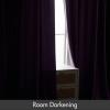 MIULEE Olive Green Velvet Curtains Thermal Insulated Blackout Curtain Drapes for Bedroom Living Room Darkening 84 Inches Long Curtains Panels Rod Pocket Set of 2(Purple)
