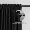 MIULEE Olive Green Velvet Curtains Thermal Insulated Blackout Curtain Drapes for Bedroom Living Room Darkening 84 Inches Long Curtains Panels Rod Pocket Set of 2(Black)