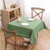 MIULEE Orange Thick Polyester Linen Rectangle Tablecloth with Decorative Cutouts Waterproof Stain Resistant Table Cloth Spring Boho Fall Table Cover for Dining Party Wedding, 70 x 52 inch(Sage Green)