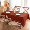 MIULEE Orange Thick Polyester Linen Rectangle Tablecloth with Decorative Cutouts Waterproof Stain Resistant Table Cloth Spring Boho Fall Table Cover for Dining Party Wedding, 70 x 52 inch(Terracotta)