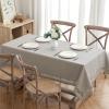 MIULEE Orange Thick Polyester Linen Rectangle Tablecloth with Decorative Cutouts Waterproof Stain Resistant Table Cloth Spring Boho Fall Table Cover for Dining Party Wedding, 70 x 52 inch(Taupe)