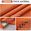 MIULEE Orange Thick Polyester Linen Rectangle Tablecloth with Decorative Cutouts Waterproof Stain Resistant Table Cloth Spring Boho Fall Table Cover for Dining Party Wedding, 70 x 52 inch(Burnt Orange)