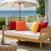 MIULEE Outdoor Christmas Pillow Covers Red Waterproof Decorative Patio Throw Pillow Covers Fade Resistant for Furniture Tent Couch Sofa Living Room Pack of 2 Spring Summer Pillowcases 18×18 Inch(Red)