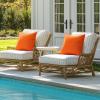 MIULEE Outdoor Christmas Pillow Covers Red Waterproof Decorative Patio Throw Pillow Covers Fade Resistant for Furniture Tent Couch Sofa Living Room Pack of 2 Spring Summer Pillowcases 18×18 Inch(Orange)