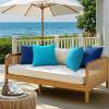 MIULEE Outdoor Christmas Pillow Covers Red Waterproof Decorative Patio Throw Pillow Covers Fade Resistant for Furniture Tent Couch Sofa Living Room Pack of 2 Spring Summer Pillowcases 18×18 Inch(Navy Blue)