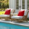MIULEE Outdoor Christmas Pillow Covers Red Waterproof Decorative Patio Throw Pillow Covers Fade Resistant for Furniture Tent Couch Sofa Living Room Pack of 2 Spring Summer Pillowcases 18×18 Inch(Red)