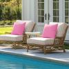 MIULEE Outdoor Christmas Pillow Covers Red Waterproof Decorative Patio Throw Pillow Covers Fade Resistant for Furniture Tent Couch Sofa Living Room Pack of 2 Spring Summer Pillowcases 18×18 Inch(Pink)