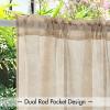 MIULEE Outdoor Sheer Curtain for Patio Waterproof – 2 Panels Ivory Privacy Drape Voile Curtain Rod Pocket for Porch,Pergola, Cabana, Gazebo, 54 X 84 Inch Long(Beige)