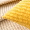 MIULEE Pack of 2 Burnt Orange Pillow Covers 18×18 Inch Soft Boho Striped Corduroy Throw Pillow Covers Set Decorative Square Cushion Cases Pillowcases for Sofa Bedroom Couch(Golden Yellow)