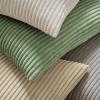MIULEE Pack of 2 Burnt Orange Pillow Covers 18×18 Inch Soft Boho Striped Corduroy Throw Pillow Covers Set Decorative Square Cushion Cases Pillowcases for Sofa Bedroom Couch(Sage Green)
