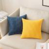 MIULEE Pack of 2 Burnt Orange Pillow Covers 18×18 Inch Soft Boho Striped Corduroy Throw Pillow Covers Set Decorative Square Cushion Cases Pillowcases for Sofa Bedroom Couch(Golden Yellow)