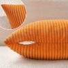 MIULEE Pack of 2 Burnt Orange Pillow Covers 18×18 Inch Soft Boho Striped Corduroy Throw Pillow Covers Set Decorative Square Cushion Cases Pillowcases for Sofa Bedroom Couch(Orange)