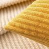 MIULEE Pack of 2 Burnt Orange Pillow Covers 18×18 Inch Soft Boho Striped Corduroy Throw Pillow Covers Set Decorative Square Cushion Cases Pillowcases for Sofa Bedroom Couch(Mustard Yellow)