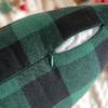 MIULEE Pack of 2 Christmas Classic Farmhouse Buffalo Check Plaids Polyester Linen Soft Soild Decorative Porch Throw Pillow Covers Home Decor Cushion Case for Sofa Bedroom 18×18 Inch, Black and Red(Green and Black)