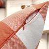 MIULEE Pack of 2 Christmas Classic Farmhouse Buffalo Check Plaids Polyester Linen Soft Soild Decorative Porch Throw Pillow Covers Home Decor Cushion Case for Sofa Bedroom 18×18 Inch, Black and Red(Burnt Orange)
