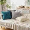 MIULEE Pack of 2 Christmas Couch Throw Pillow Covers 18×18 Inch Neutral Beige Modern Boho Accent Decorative Pillow Covers Soft Chenille Farmhouse Cushion Covers for Home Decor Bed Sofa Living Room(Teal)