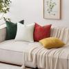 MIULEE Pack of 2 Christmas Couch Throw Pillow Covers 18×18 Inch Neutral Beige Modern Boho Accent Decorative Pillow Covers Soft Chenille Farmhouse Cushion Covers for Home Decor Bed Sofa Living Room(Pure White)