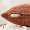 MIULEE Pack of 2 Christmas Couch Throw Pillow Covers 18×18 Inch Neutral Beige Modern Boho Accent Decorative Pillow Covers Soft Chenille Farmhouse Cushion Covers for Home Decor Bed Sofa Living Room(Rust)