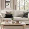 MIULEE Pack of 2 Christmas Couch Throw Pillow Covers 18×18 Inch Neutral Beige Modern Boho Accent Decorative Pillow Covers Soft Chenille Farmhouse Cushion Covers for Home Decor Bed Sofa Living Room(Light Khaki)