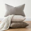 MIULEE Pack of 2 Christmas Couch Throw Pillow Covers 18×18 Inch Neutral Beige Modern Boho Accent Decorative Pillow Covers Soft Chenille Farmhouse Cushion Covers for Home Decor Bed Sofa Living Room(Khaki)
