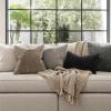 MIULEE Pack of 2 Christmas Couch Throw Pillow Covers 18×18 Inch Neutral Beige Modern Boho Accent Decorative Pillow Covers Soft Chenille Farmhouse Cushion Covers for Home Decor Bed Sofa Living Room(Light Gray)