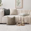 MIULEE Pack of 2 Christmas Couch Throw Pillow Covers 18×18 Inch Neutral Beige Modern Boho Accent Decorative Pillow Covers Soft Chenille Farmhouse Cushion Covers for Home Decor Bed Sofa Living Room(Dark Gray)