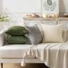 MIULEE Pack of 2 Christmas Couch Throw Pillow Covers 18×18 Inch Neutral Beige Modern Boho Accent Decorative Pillow Covers Soft Chenille Farmhouse Cushion Covers for Home Decor Bed Sofa Living Room(Olive Green)