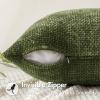 MIULEE Pack of 2 Christmas Couch Throw Pillow Covers 18×18 Inch Neutral Beige Modern Boho Accent Decorative Pillow Covers Soft Chenille Farmhouse Cushion Covers for Home Decor Bed Sofa Living Room(Olive Green)
