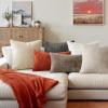 MIULEE Pack of 2 Christmas Couch Throw Pillow Covers 18×18 Inch Neutral Beige Modern Boho Accent Decorative Pillow Covers Soft Chenille Farmhouse Cushion Covers for Home Decor Bed Sofa Living Room(Burnt Orange)
