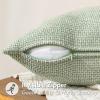 MIULEE Pack of 2 Christmas Couch Throw Pillow Covers 18×18 Inch Neutral Beige Modern Boho Accent Decorative Pillow Covers Soft Chenille Farmhouse Cushion Covers for Home Decor Bed Sofa Living Room(Light Green)