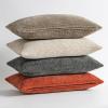 MIULEE Pack of 2 Christmas Couch Throw Pillow Covers 18×18 Inch Neutral Beige Modern Boho Accent Decorative Pillow Covers Soft Chenille Farmhouse Cushion Covers for Home Decor Bed Sofa Living Room(Burnt Orange)