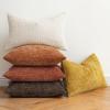 MIULEE Pack of 2 Christmas Couch Throw Pillow Covers 18×18 Inch Neutral Beige Modern Boho Accent Decorative Pillow Covers Soft Chenille Farmhouse Cushion Covers for Home Decor Bed Sofa Living Room(Rust)