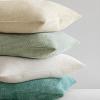 MIULEE Pack of 2 Christmas Couch Throw Pillow Covers 18×18 Inch Neutral Beige Modern Boho Accent Decorative Pillow Covers Soft Chenille Farmhouse Cushion Covers for Home Decor Bed Sofa Living Room(Light Green)