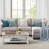 MIULEE Pack of 2 Christmas Couch Throw Pillow Covers 18×18 Inch Neutral Beige Modern Boho Accent Decorative Pillow Covers Soft Chenille Farmhouse Cushion Covers for Home Decor Bed Sofa Living Room(Blue)