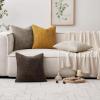 MIULEE Pack of 2 Christmas Couch Throw Pillow Covers 18×18 Inch Neutral Beige Modern Boho Accent Decorative Pillow Covers Soft Chenille Farmhouse Cushion Covers for Home Decor Bed Sofa Living Room(Gold)