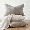 MIULEE Pack of 2 Christmas Couch Throw Pillow Covers 18×18 Inch Neutral Beige Modern Boho Accent Decorative Pillow Covers Soft Chenille Farmhouse Cushion Covers for Home Decor Bed Sofa Living Room(Light Khaki)
