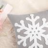 MIULEE Pack of 2 Christmas Decorative Snowflake Throw Pillow Covers Canvas Embroidery Winter Cushion Cases Holiday Decor Soft Pillowcases for Winter Couch Sofa Bedroom Car（Red, 18x18in）(Grey)