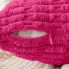 MIULEE Pack of 2 Christmas Red Corduroy Decorative Pillow Covers 18×18 Inch Soft Boho Striped Throw Pillow Covers Modern Farmhouse Home Decor for Sofa Living Room Couch Bed(Hot Pink)