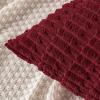 MIULEE Pack of 2 Christmas Red Corduroy Decorative Pillow Covers 18×18 Inch Soft Boho Striped Throw Pillow Covers Modern Farmhouse Home Decor for Sofa Living Room Couch Bed(Burgundy)