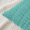 MIULEE Pack of 2 Christmas Red Corduroy Decorative Pillow Covers 18×18 Inch Soft Boho Striped Throw Pillow Covers Modern Farmhouse Home Decor for Sofa Living Room Couch Bed(Aqua Green)