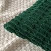 MIULEE Pack of 2 Christmas Red Corduroy Decorative Pillow Covers 18×18 Inch Soft Boho Striped Throw Pillow Covers Modern Farmhouse Home Decor for Sofa Living Room Couch Bed(Dark Green)