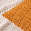 MIULEE Pack of 2 Christmas Red Corduroy Decorative Pillow Covers 18×18 Inch Soft Boho Striped Throw Pillow Covers Modern Farmhouse Home Decor for Sofa Living Room Couch Bed(Burnt Orange)