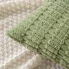 MIULEE Pack of 2 Christmas Red Corduroy Decorative Pillow Covers 18×18 Inch Soft Boho Striped Throw Pillow Covers Modern Farmhouse Home Decor for Sofa Living Room Couch Bed(Sage Green)