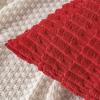 MIULEE Pack of 2 Christmas Red Corduroy Decorative Pillow Covers 18×18 Inch Soft Boho Striped Throw Pillow Covers Modern Farmhouse Home Decor for Sofa Living Room Couch Bed(Red)