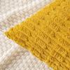 MIULEE Pack of 2 Christmas Red Corduroy Decorative Pillow Covers 18×18 Inch Soft Boho Striped Throw Pillow Covers Modern Farmhouse Home Decor for Sofa Living Room Couch Bed(Mustard Yellow)
