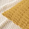MIULEE Pack of 2 Christmas Red Corduroy Decorative Pillow Covers 18×18 Inch Soft Boho Striped Throw Pillow Covers Modern Farmhouse Home Decor for Sofa Living Room Couch Bed(Yellow)