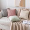 MIULEE Pack of 2 Christmas Red Corduroy Decorative Pillow Covers 18×18 Inch Soft Boho Striped Throw Pillow Covers Modern Farmhouse Home Decor for Sofa Living Room Couch Bed(Blush Pink)