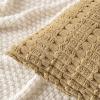 MIULEE Pack of 2 Christmas Red Corduroy Decorative Pillow Covers 18×18 Inch Soft Boho Striped Throw Pillow Covers Modern Farmhouse Home Decor for Sofa Living Room Couch Bed(Khaki)